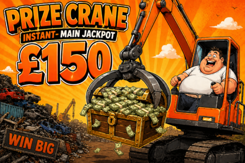 PRIZE CRANE INSTANT- MAIN JACKPOT £150 -AUTO WIN 28/04