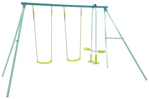 TP Toys Kids Double Swing Set With Glide Ride-AUTO WIN 09/04