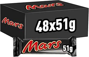 Mars Milk Chocolate, Caramel & Nougat Bars Bulk Box, 48 Bars of 51g-AUTO WIN 25/04