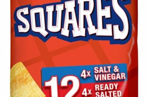 6x12 Walkers Squares Flavour Potato Snacks 12 x 22g AUTO-WIN 15/04