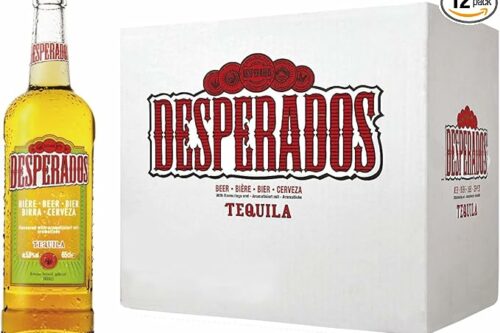 Desperados Beer Lager Blonde, Gold Liquor Tequila 5.9% Glass Bottle 12x650 ml -AUTO WIN 28/04