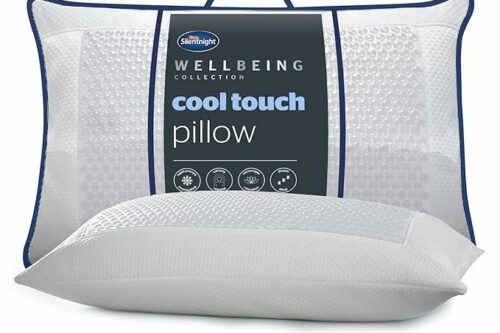 SILENTNIGHT COOL TOUCH PILLOW – COOLING PILLOW FOR SLEEPING COLD PILLOWS COOL GEL PILLOW PAD FOR NIGHT SWEATS WELLBEING COLLECTION COOLING PADS, WHITE X2-AUTO WIN 14/04