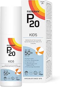 Riemann P20 Sun cream/lotion for Kids (+1 yr) SPF50+. All day long, Once a day, Hydrating, Absorbs Fast, Long lasting, 5*UVA & UVB, protects up to 10hrs, water resistant up to 3hrs, no Octocrylene.-AUTO WIN 25/04