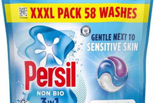2x Persil Non Bio 3 in 1 Washing Capsules laundry capsules gentle next to sensitive skin for outstanding stain removal in quick & cold washes 2x58 washes AUTO-WIN 29/04