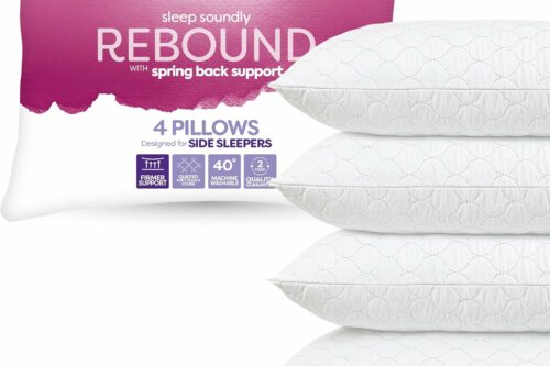 Slumberdown Pillows 4 Pack Hotel Quality – Firm, Plump Hypoallergenic Pillows for Back & Side Sleepers, Sleep Better. Feel Better AUTO-WIN 15/04
