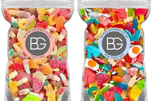 Pick & Mix Sweets - Sweeties Retro Candy Bundle Deal 2x Pouches - Fizzy & Non-Fizzy 800g AUTO-WIN 29/04
