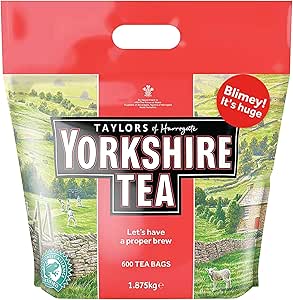 Yorkshire Tea, Total 600 Tea Bags, (Pack of 1.875 kg)-AUTO WIN 18/04