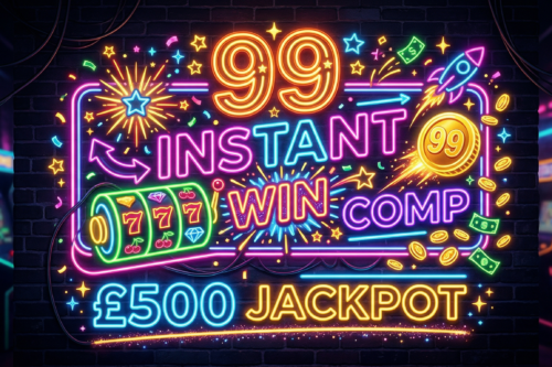 99 INSTANT- MAIN JACKPOT £500 -AUTO WIN 10/04