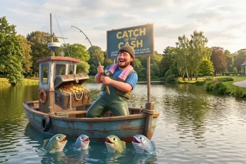 CATCH OF THE CASH-END JACKPOT £150 CASH OR A BAG OF FISH AND CHIPS! -AUTO WIN 15/04