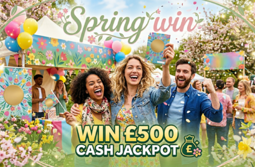 SPRING SHOWER INSTANT- MAIN JACKPOT £500 AUTO WIN 13/04