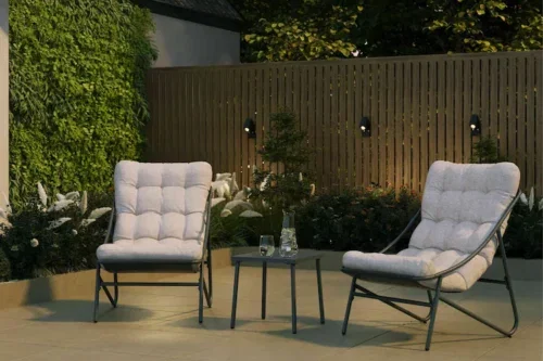 Charles Bentley Oatmeal Porto 2 Seater Bistro Set with Cushions-AUTO WIN 23/04