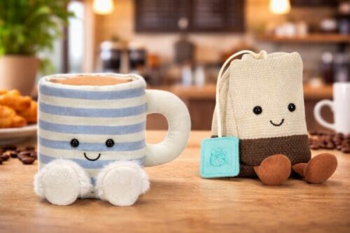 JELLYCAT- Rosie Lea Mug Of Tea AND TEA BAG INSTANT- MAIN JACKPOT £50 CASH-AUTO WIN 11/04