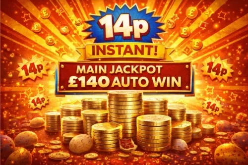 14P INSTANT- MAIN JACKPOT £140 AUTO WIN 30/04