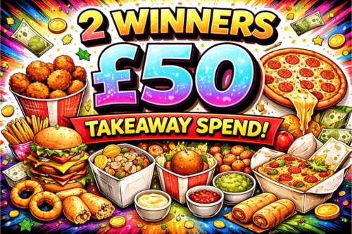2 Winners £50 Takeaway Spend-AUTO WIN 18/04