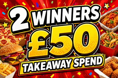 2 WINNERS £50 TAKEAWAY SPEND-AUTO WIN 25/04