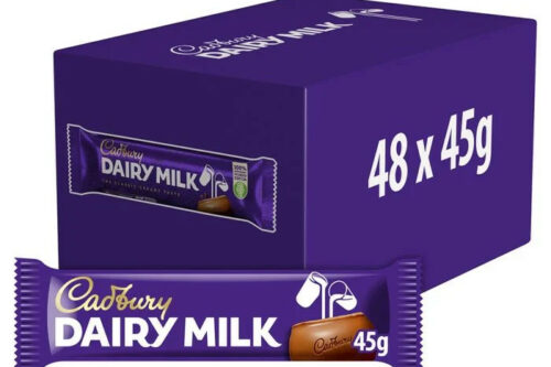 Cadbury's Dairy Milk Chocolate Standard Bars 45g Full Box of 48-AUTO WIN 13/04
