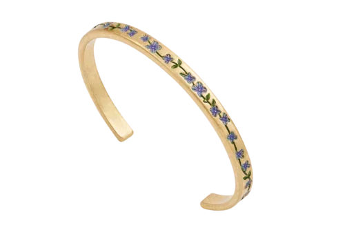 FOX GIVEAWAY Gold Forget Me Not Bangle-AUTO WIN