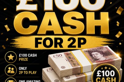 £100 CASH FOR 2P-AUTO WIN 10/05