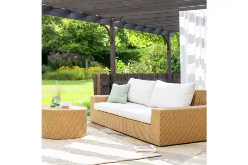 Habitat June 3 Seater Rattan Effect Garden Sofa Set - Brown-AUTO WIN 11/05
