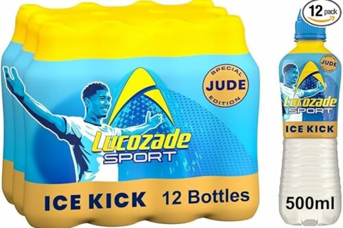 Lucozade Sport Lemon & Lime ICE KICK Isotonic Drink, 500ml, Pack of 12-AUTO WIN 10/05