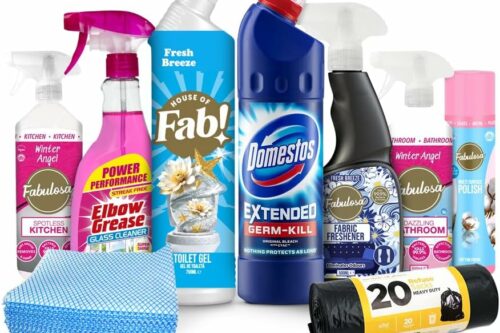 9 Piece  Blitz Cleaning Bundle All-in-One Home Cleaning Kit Perfect for Kitchen Bathroom Windows & General Surfaces