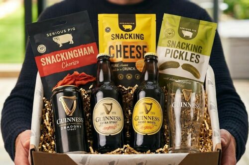 Serious Pig + Guinness Gift Set with Official Guinness Glass and Gourmet Pub Snacks (10 Pack)-AUTO WIN 10/05