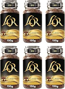 L'OR Classique Instant Coffee 150g (Pack of 6 Jars, Total of 900g) -AUTO WIN 03/05