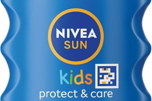 2XNIVEA SUN Kids Protect & Care SPF 50+ Coloured Spray (200ml), Sunscreen Protects Delicate Skin Against Sunburn and Long-Term UV Damage, Fast-Absorbing No White Cast Sun Lotion-AUTO WIN 24/05