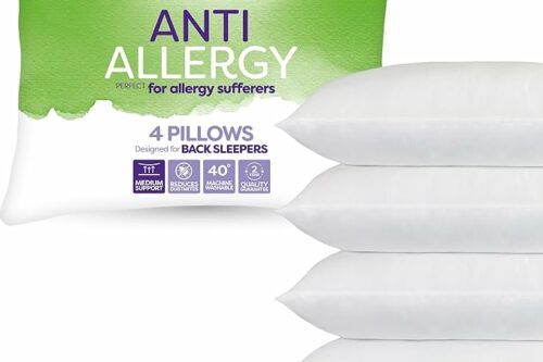 Slumberdown Anti Allergy Pillows 4 Pack -AUTO WIN 03/05
