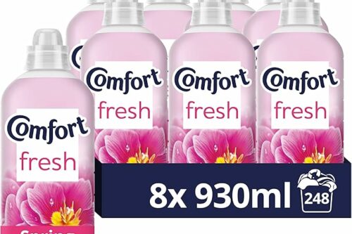 Comfort Fresh Spring Blossom Laundry Conditioner Liquid Softener with Motion-Activated Fragrance Technology 100 Days of Freshness 248 washes (8 x 31)-AUTO WIN 09/05