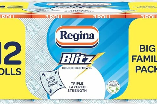 Regina Blitz Household Towels – 12 Triple Layered Rolls-AUTO WIN 23/05
