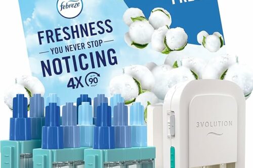 Febreze 3Volution Plug In Air Freshener Starter Kit + 4 Refills, (20mlx4), Odour Fighter-AUTO WIN 20/05