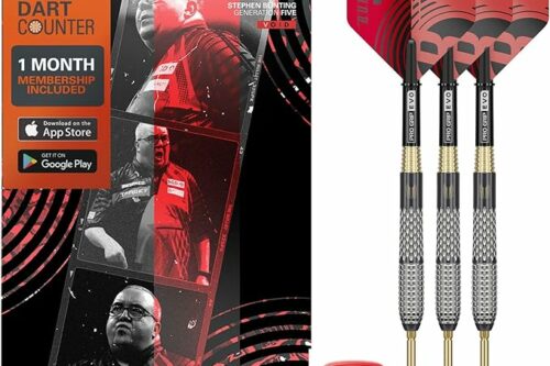 Target Darts Stephen Bunting G5 Void Steel Tip Swiss Point Darts, 25G | 95% Tungsten Dart Set, Player Edition Black & Gold, Pro Grip Shafts & No.2 Flights, Including SP Tool