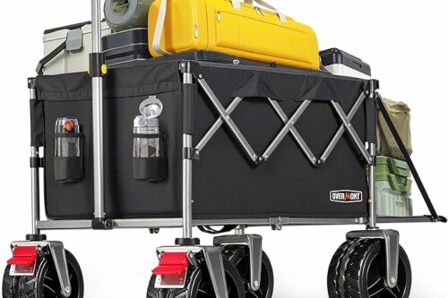 Overmont 300L Folding Festival Trolley Cart - All-terrain Extra Wide Wheels and Brake -AUTO WIN 12/05