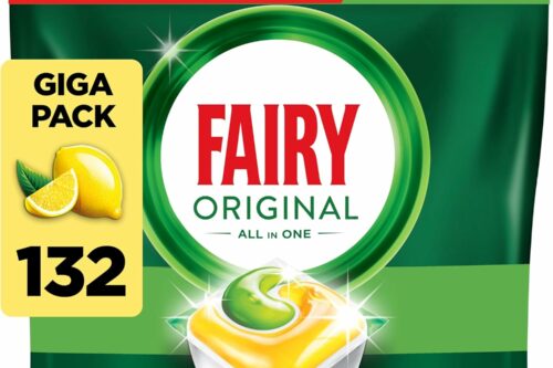 Fairy All-In-1 Dishwasher Tablets Bulk, 132 Tablets, Lemon AUTO-WIN 26/05