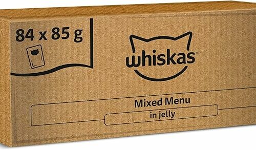 whiskas 1 plus Adult Mixed Selection in Jelly 84 Pouches, Adult Wet Cat Food, Megapack (84 x 85 g)-AUTO WIN 10/05