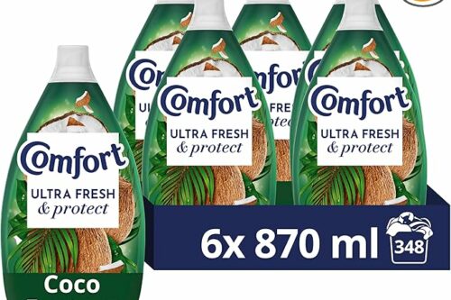 Comfort Ultra Fresh & Protect Coco Fantasy Fabric Conditioner with Pro-Fibre Technology Protects Colour and Shape 58 washes(870 ml) - Case pack of 6-AUTO WIN 02/05