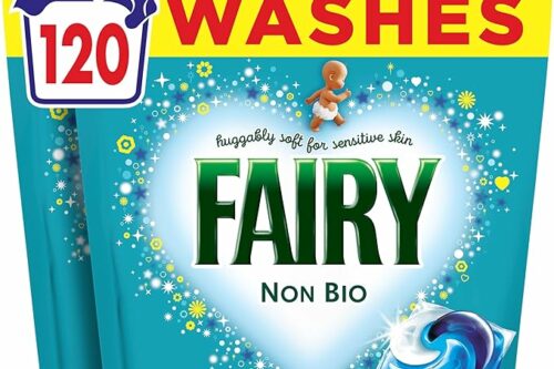 Fairy Non Bio All-in-1 PODS Laundry Detergent Washing Liquid Tablets/Capsules, 120 Washes (60x2), For Sensitive Skin-AUTO WIN 10/05