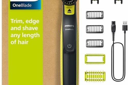 Philips OneBlade Hybrid 360 Blade Technology Electric Shaver for Face & Body, Beard Trimmer/Groomer with 3 x 360 Blade, 3 x Stubble Comb (1,3,5mm) & 1x Body Kit-AUTO WIN 03/05