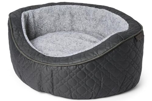Wainwright's Extra Support Quilted Oval Dog Bed Grey-AUTO WIN 17/05