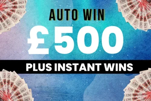 £4500 WORTH OF INSTANTS- MAIN PRIZE £500 CASH-AUTO WIN 12/05