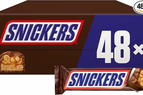 Snickers Chocolate Bars, Caramel, Peanuts & Milk Chocolate Bulk Box, 48 x 48g-AUTO WIN 30/05