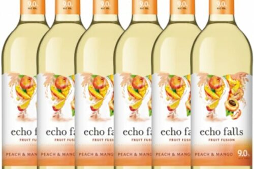 Echo Falls wine | 75cl | 9% ABV | (Case of 6 bottles, White Peach & Mango Fruit Fusion)-AUTO WIN 30/05