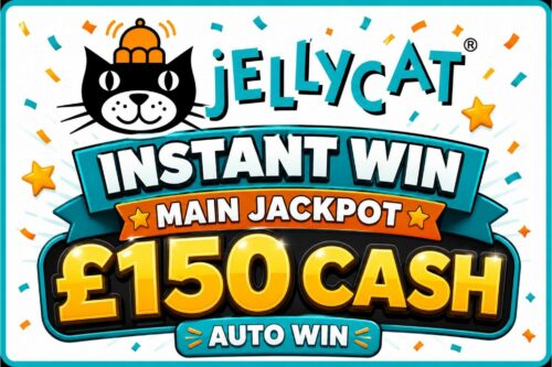 JELLYCAT INSTANT WIN- MAIN JACKPOT £150 CASH-AUTO WIN 10/05