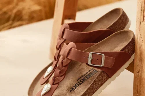 Birkenstock Brown Gizeh Oiled Leather Braided Sandals- 12/05