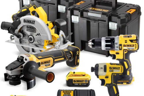 DeWalt TDKIT4x4 18V 4 Piece Kit with 3x 4.0Ah Batteries- 24/05
