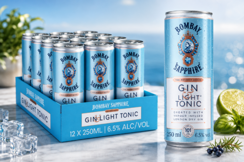 Bombay Sapphire Gin and Light Tonic Ready to Drink Cocktail Cans, (Pack of 12)-AUTO WIN 27/05