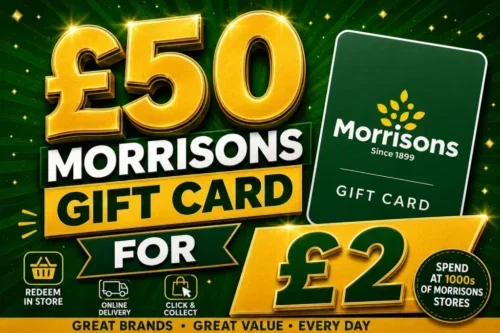 £50 Morrisons Gift Card-AUTO WIN 31/05