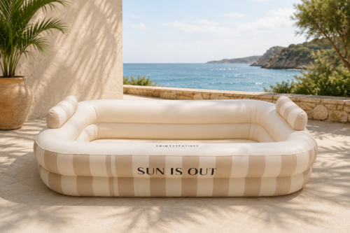 Swim Essentials Saint Tropez Inflatable Paddling Pool, Beige-AUTO WIN 25/05