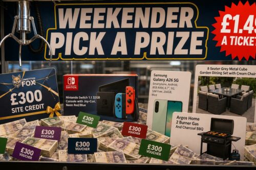 WEEKENDER PICK A PRIZE FOR £1.49 A TICKET! – 23/05 AUTO WIN